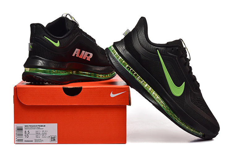 Nike Pegasus Premium Sneakers – Black & Lime Green