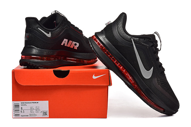 Nike Pegasus Premium Sneakers – Black, Silver & Red