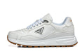 Prada Perforated-Toe Sneakers – White & Gum