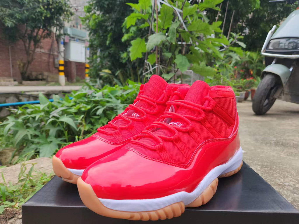 Jordan 11 High-Top Sneakers | Red & Gum