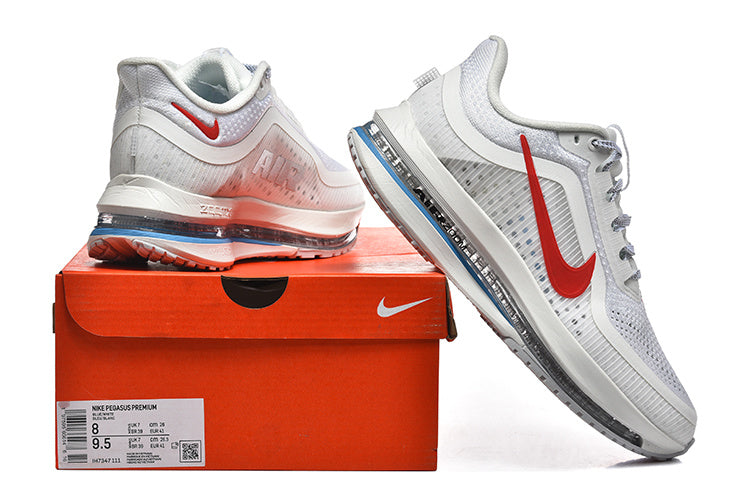 Nike Pegasus Premium Sneakers – White, Red & Blue