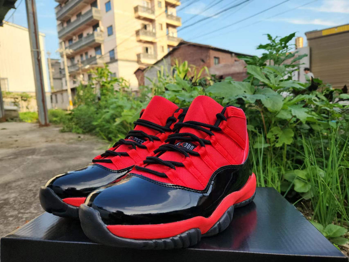 Jordan 11 High-Top Sneakers | Red & Black