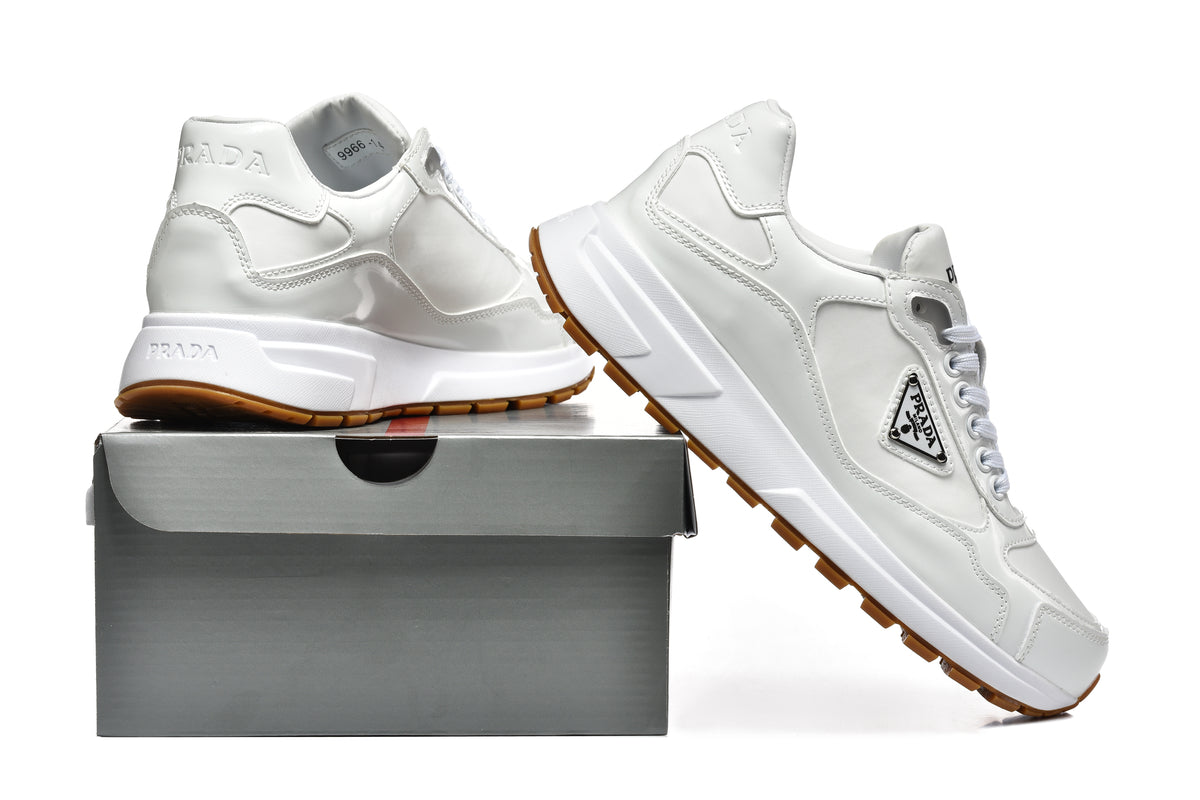 Prada Low-Top Sneakers – White & Gum