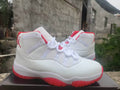 Jordan 11 High-Top Sneakers | White & Red