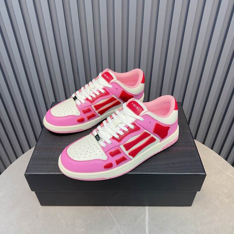 AMIRI Low-Top Sneakers | Pink, Red & White
