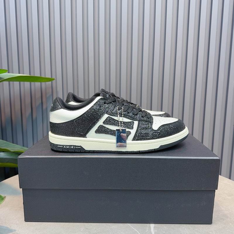 AMIRI Low-Top Sneakers | Black & White Sparkle