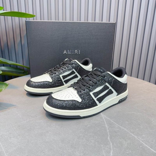 AMIRI Low-Top Sneakers | Black & White Sparkle