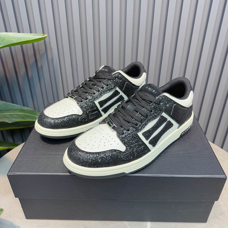 AMIRI Low-Top Sneakers | Black & White Sparkle