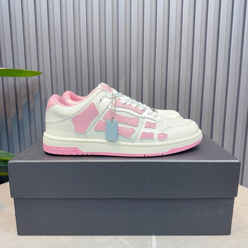 AMIRI Low-Top Sneakers | White & Pastel Pink