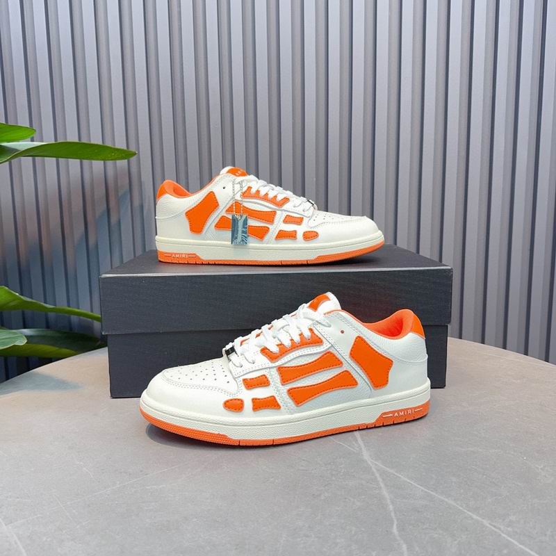 AMIRI Low-Top Sneakers | White & Orange