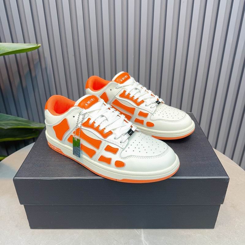 AMIRI Low-Top Sneakers | White & Orange