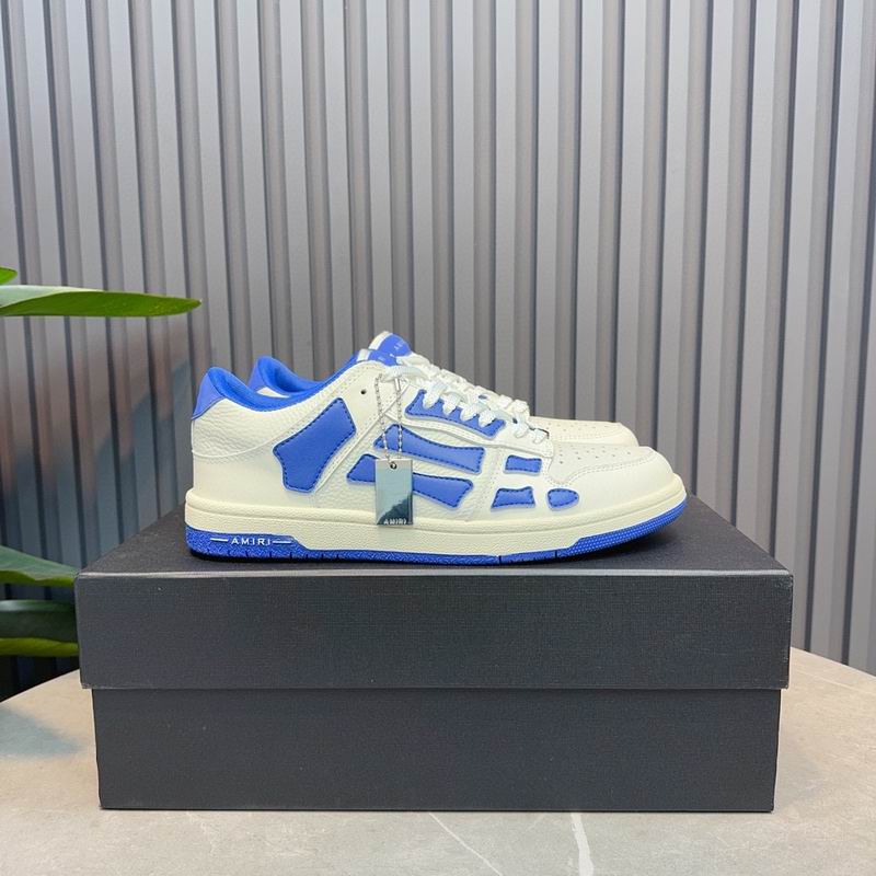 AMIRI Low-Top Sneakers | White & Royal Blue