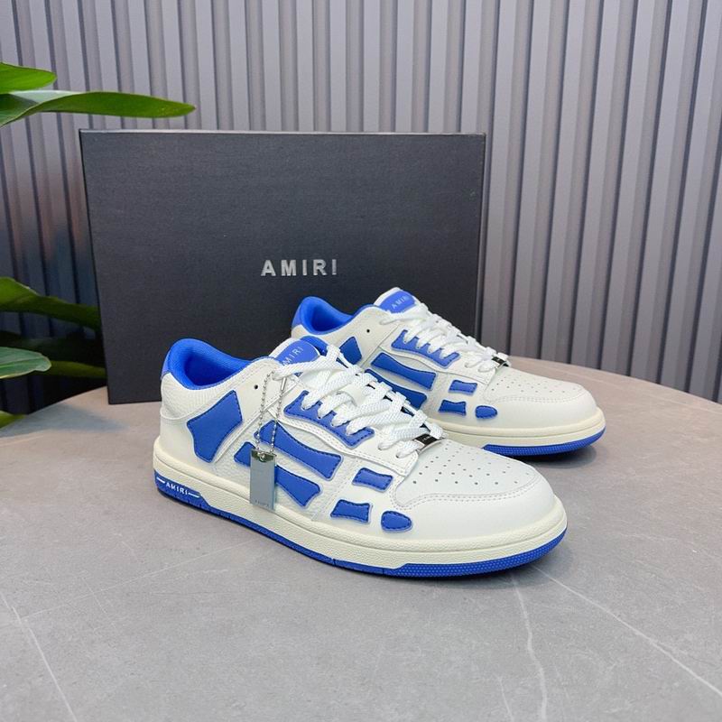 AMIRI Low-Top Sneakers | White & Royal Blue