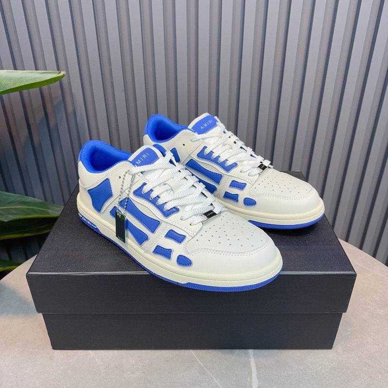 AMIRI Low-Top Sneakers | White & Royal Blue
