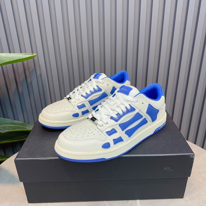 AMIRI Low-Top Sneakers | White & Royal Blue