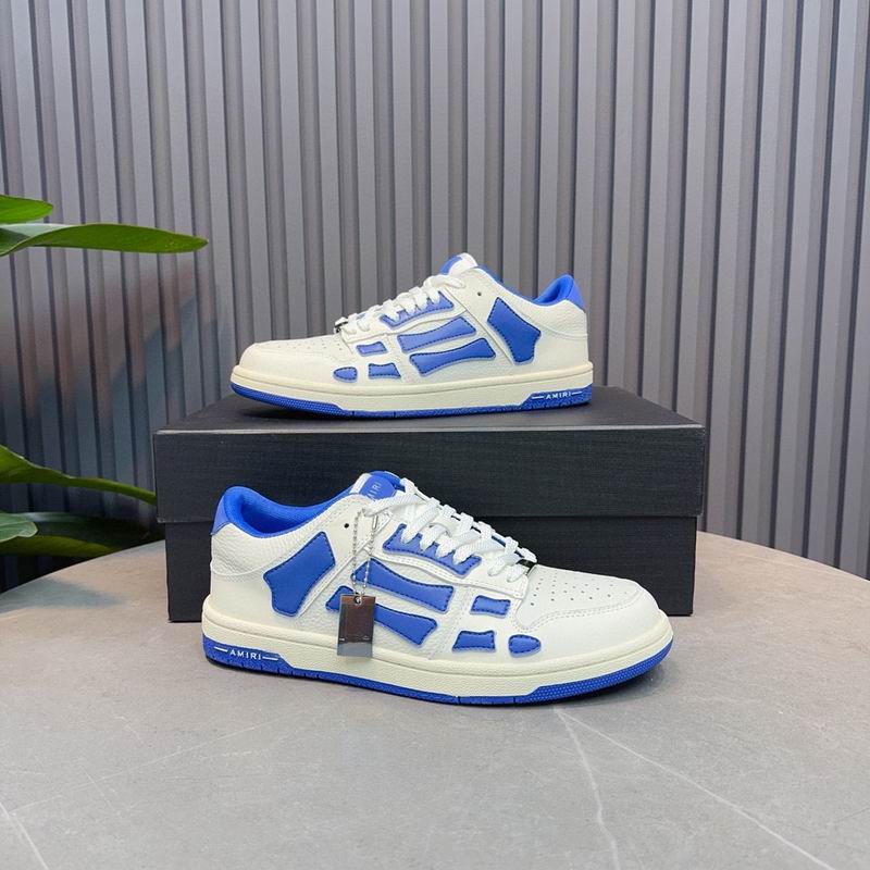 AMIRI Low-Top Sneakers | White & Royal Blue