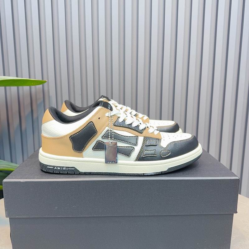 AMIRI Low-Top Sneakers | Tan, Black & White