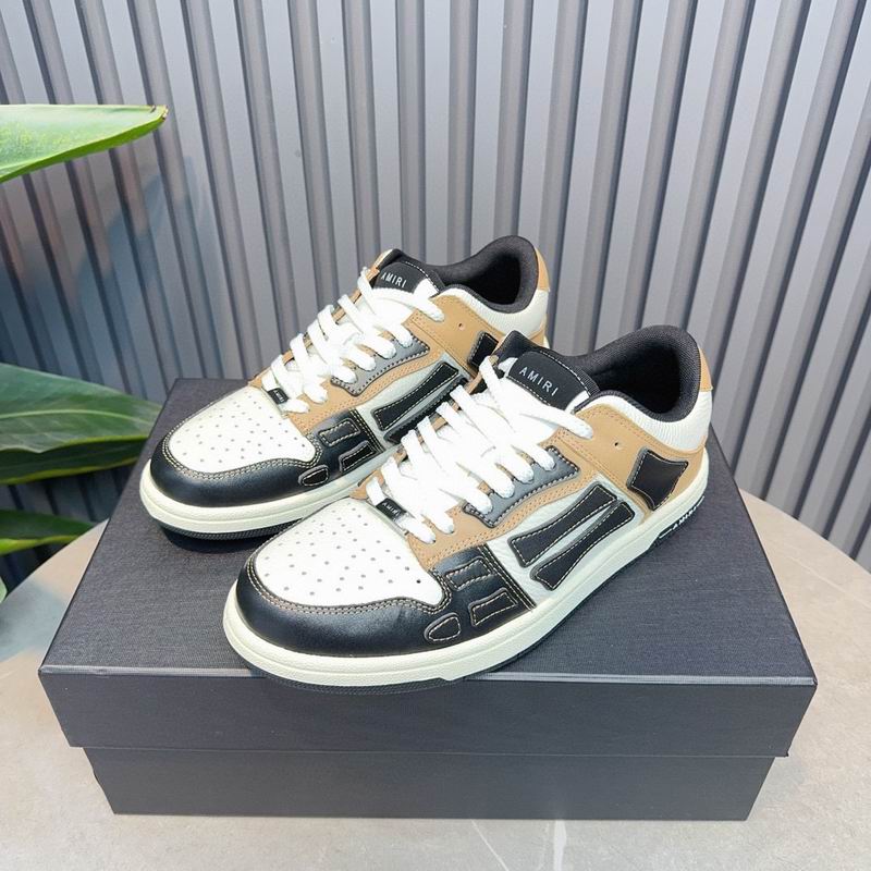 AMIRI Low-Top Sneakers | Tan, Black & White