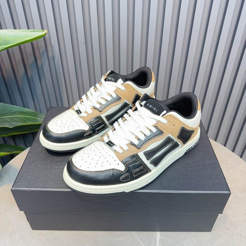 AMIRI Low-Top Sneakers | Tan, Black & White