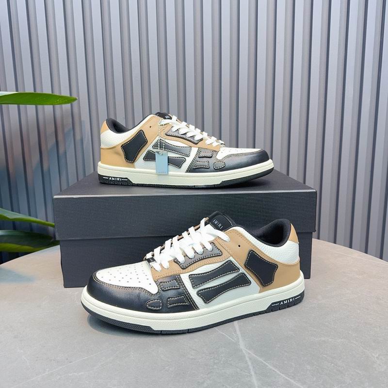 AMIRI Low-Top Sneakers | Tan, Black & White