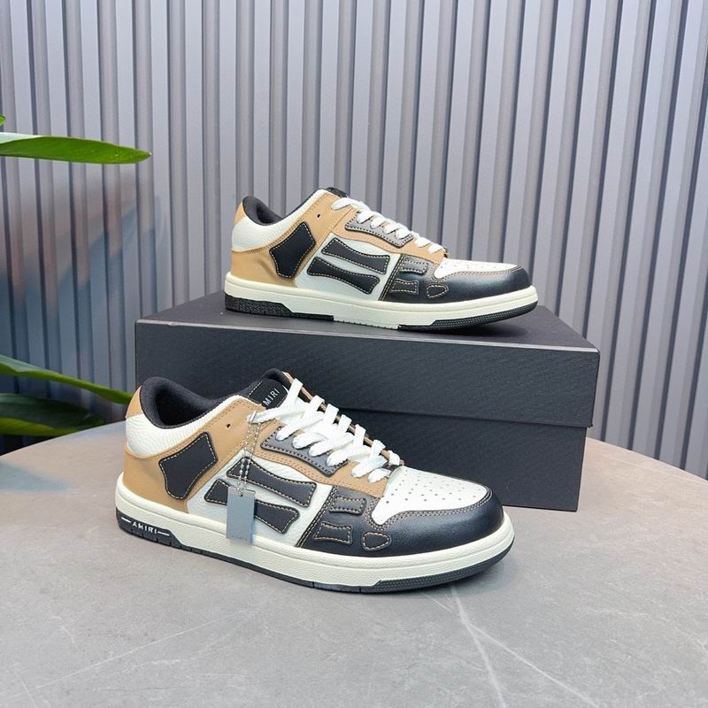 AMIRI Low-Top Sneakers | Tan, Black & White