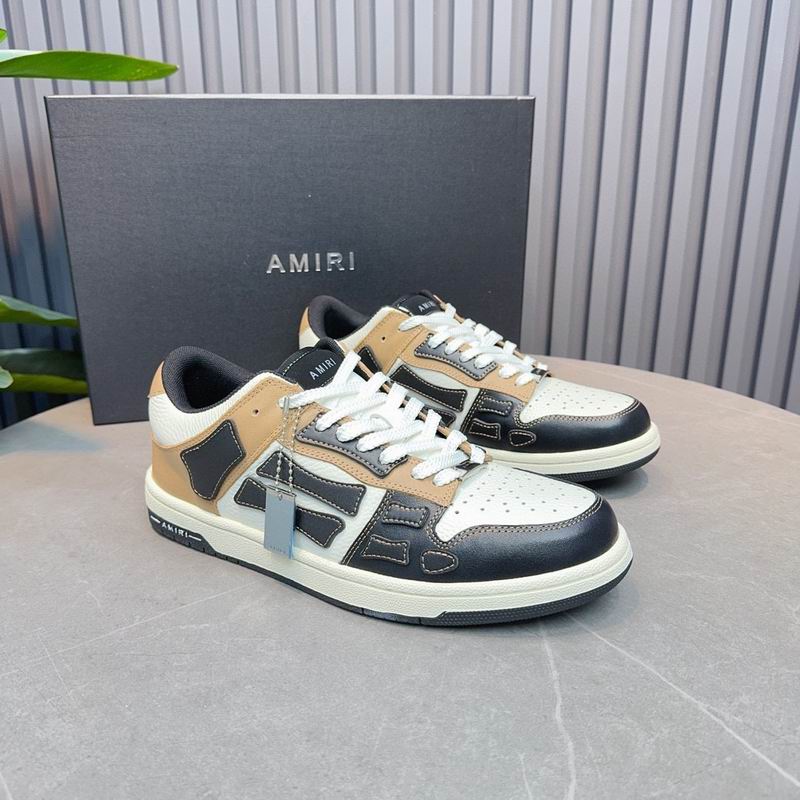 AMIRI Low-Top Sneakers | Tan, Black & White
