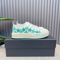 AMIRI Star Detail Low-Top Sneakers | White & Turquoise