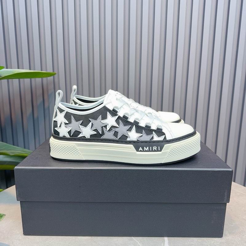 AMIRI Star Detail Low-Top Sneakers | Black & White