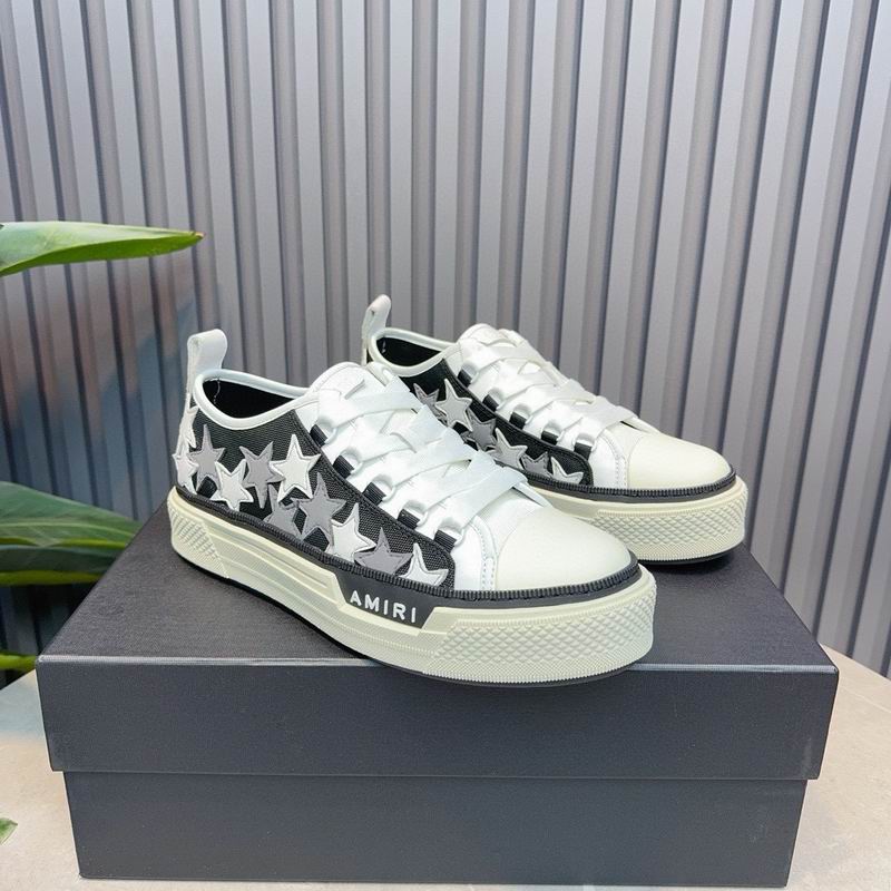 AMIRI Star Detail Low-Top Sneakers | Black & White