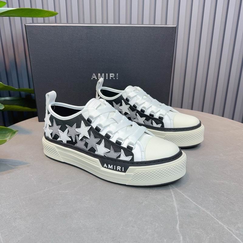 AMIRI Star Detail Low-Top Sneakers | Black & White