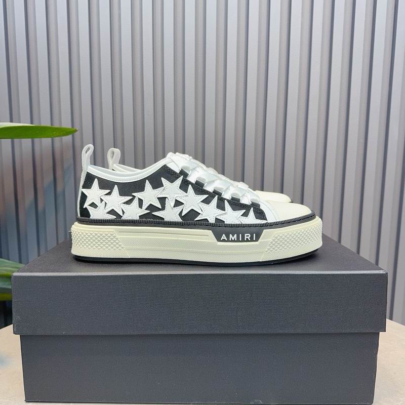 AMIRI Star Detail Low-Top Sneakers | Black & White