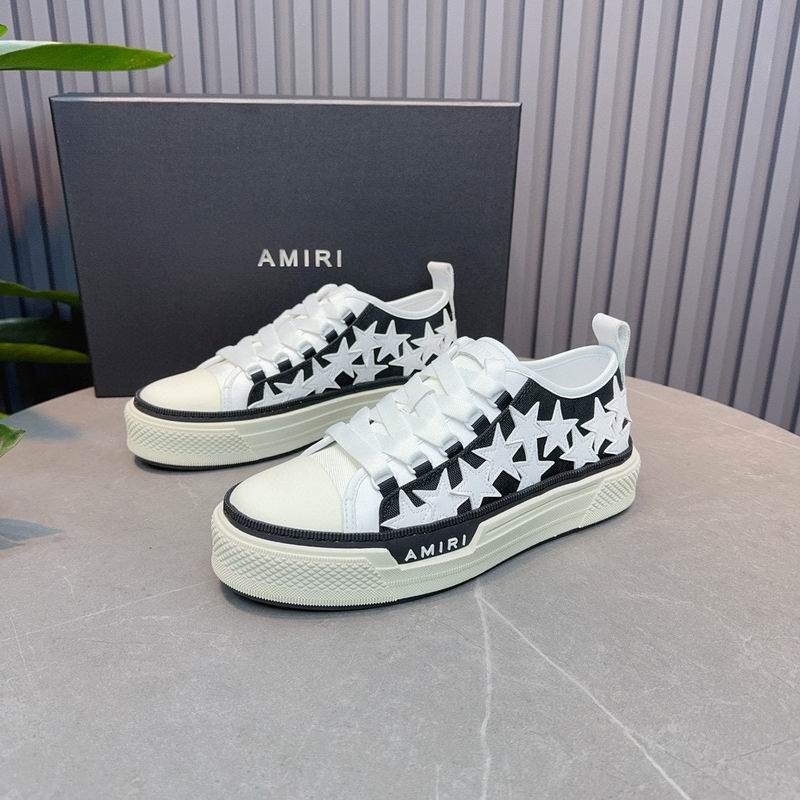 AMIRI Star Detail Low-Top Sneakers | Black & White