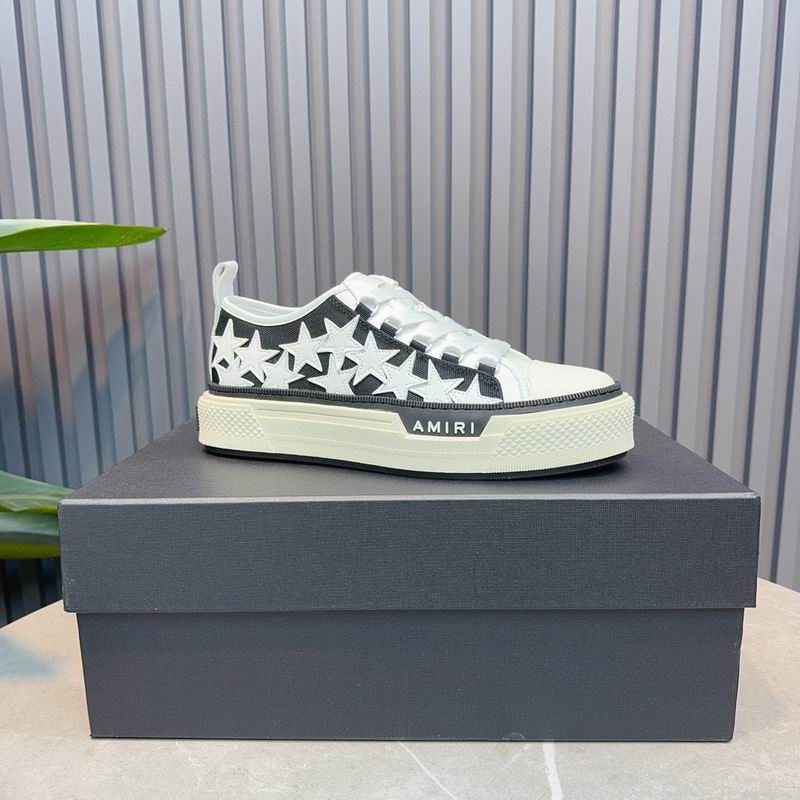 AMIRI Star Detail Low-Top Sneakers | Black & White