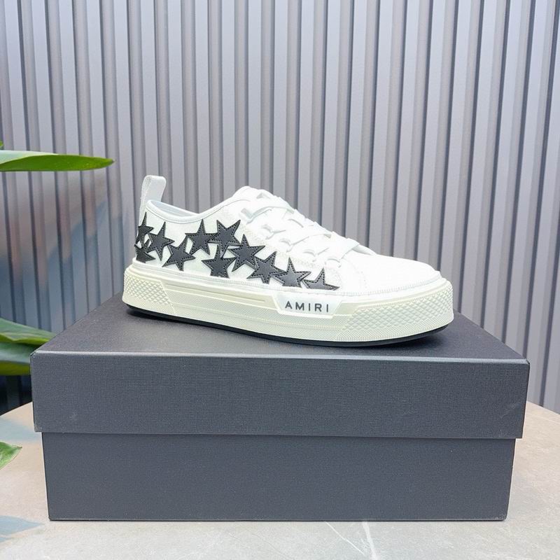 AMIRI Star Detail Low-Top Sneakers | White & Black