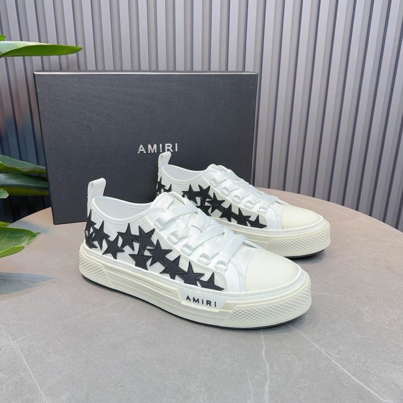 AMIRI Star Detail Low-Top Sneakers | White & Black