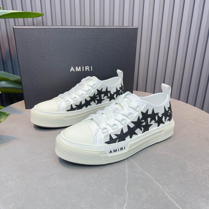 AMIRI Star Detail Low-Top Sneakers | White & Black