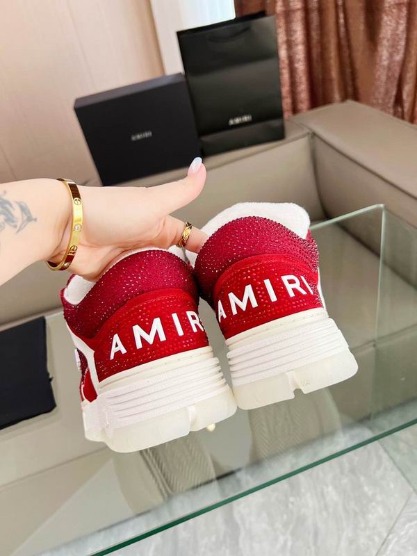AMIRI Embellished Low-Top Sneakers | Red & White