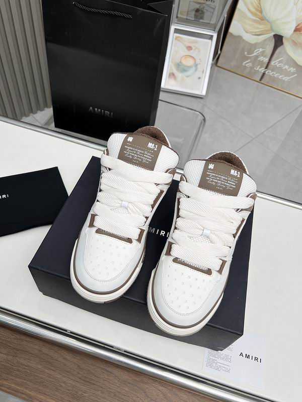 AMIRI Low-Top Sneakers | White & Taupe