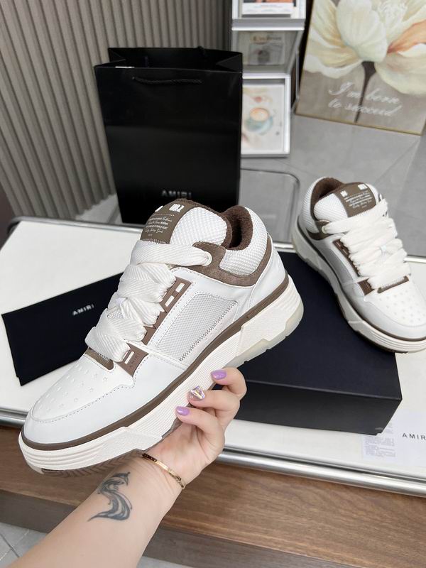 AMIRI Low-Top Sneakers | White & Taupe