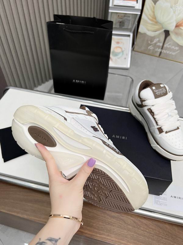 AMIRI Low-Top Sneakers | White & Taupe