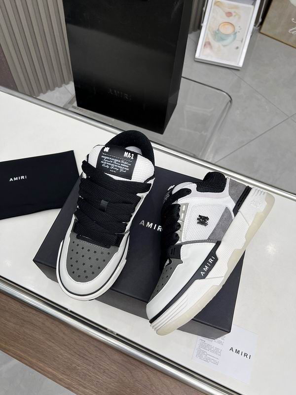 AMIRI Low-Top Sneakers | White, Grey & Black