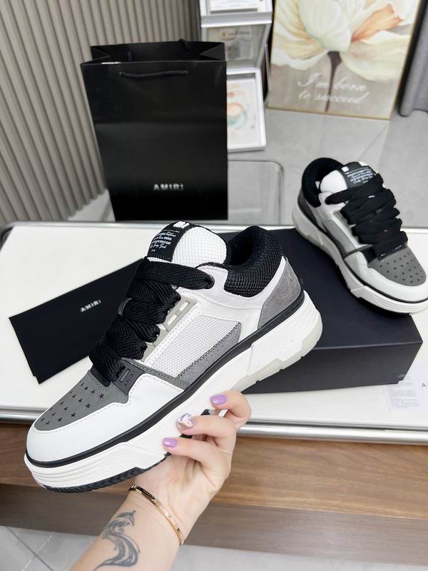 AMIRI Low-Top Sneakers | White, Grey & Black