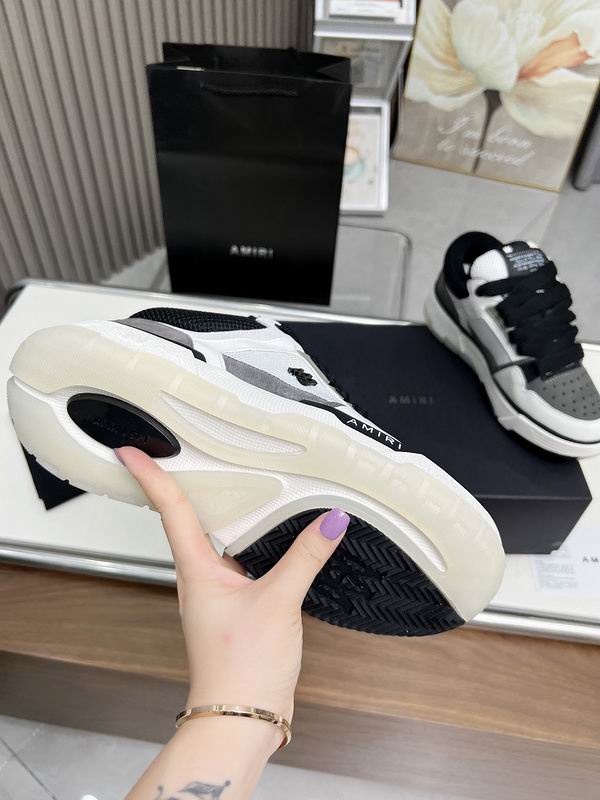 AMIRI Low-Top Sneakers | White, Grey & Black