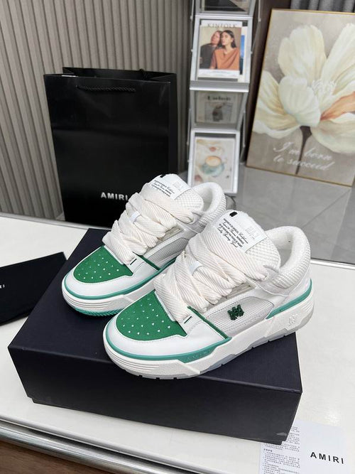 AMIRI Low-Top Sneakers | White & Green