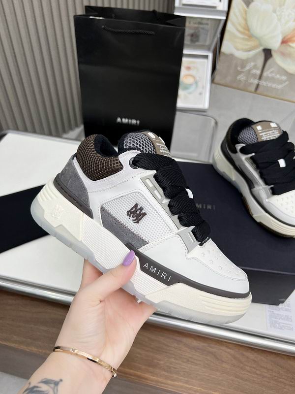 AMIRI Low-Top Sneakers | White, Grey & Taupe