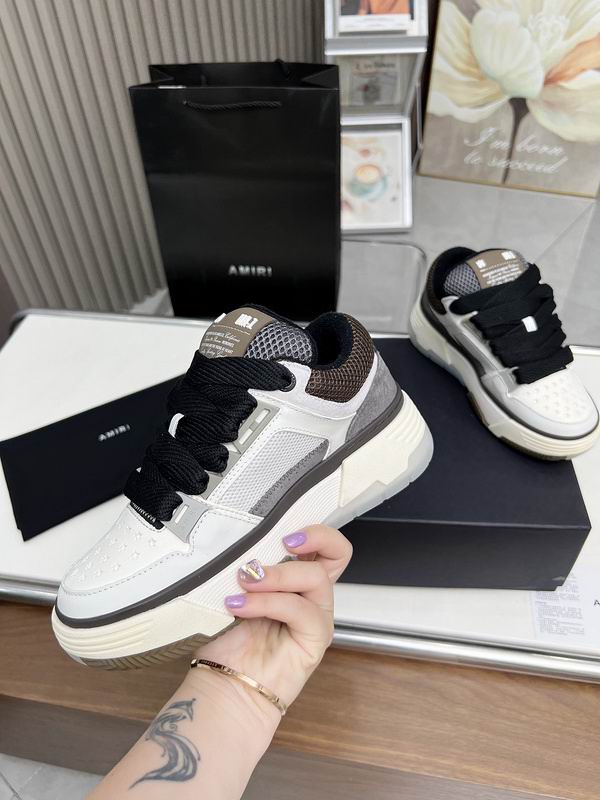 AMIRI Low-Top Sneakers | White, Grey & Taupe