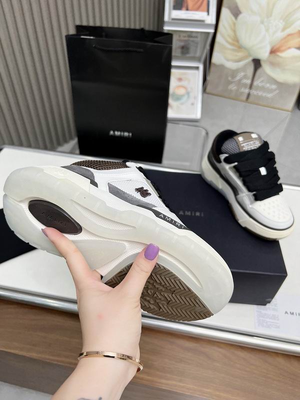AMIRI Low-Top Sneakers | White, Grey & Taupe