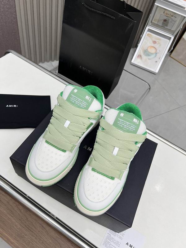 AMIRI Low-Top Sneakers | White & Sage Green