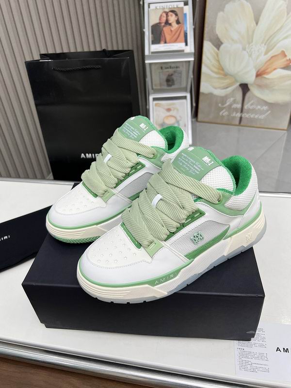 AMIRI Low-Top Sneakers | White & Sage Green
