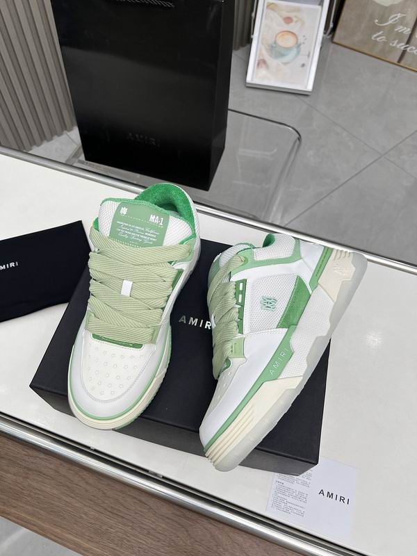 AMIRI Low-Top Sneakers | White & Sage Green